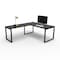 We'Re It Connect It L-Shaped Desk, 77 in D X 30 in H, 60 in W X Thermally Fused Laminate DI60304824L1BBF-BLK-ESP - alternate 8
